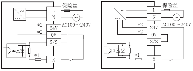 FX3S-20MR/ES輸入接線圖 FX3S-20MR/ES輸入接線圖